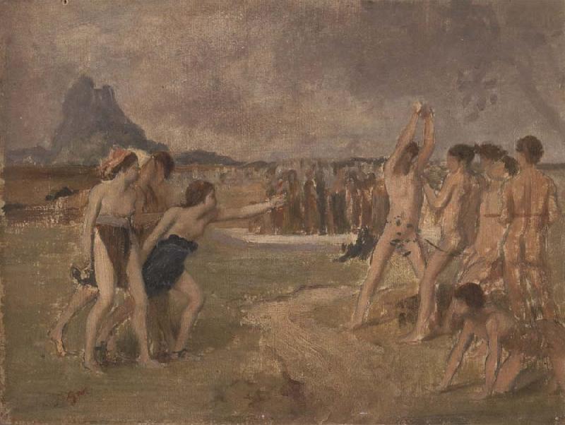 Edgar Degas Study for Young Spartans Exercising